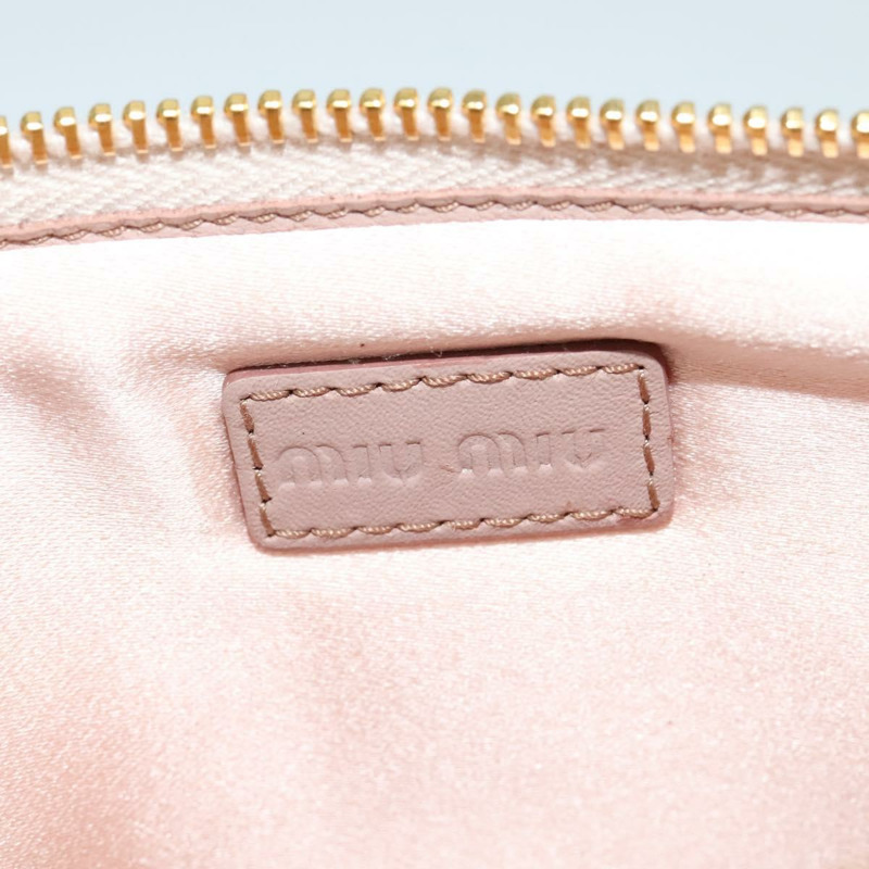 【日本直送】Miu Miu 手提包 皮革 粉紅金 正品 138542-17