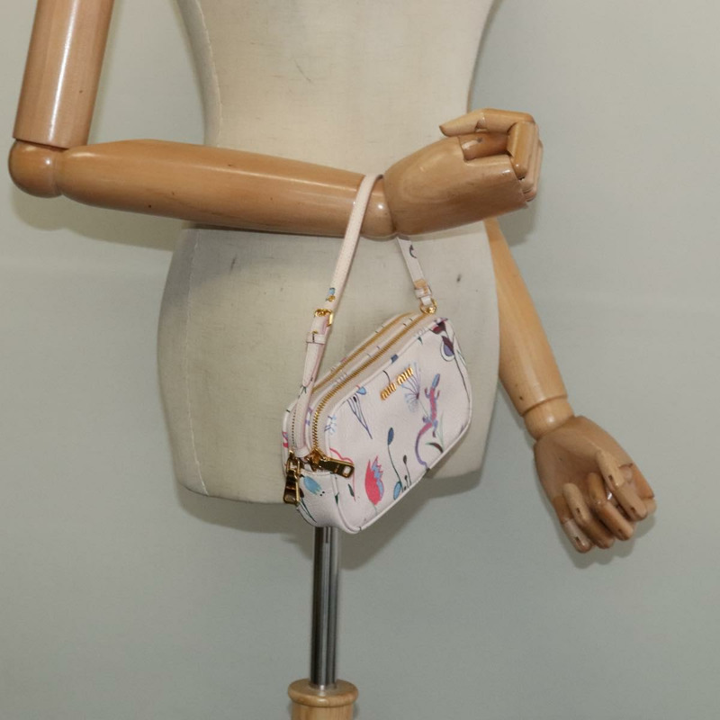 【日本直送】Miu Miu 手提包 皮革 粉紅金 正品 138542-24