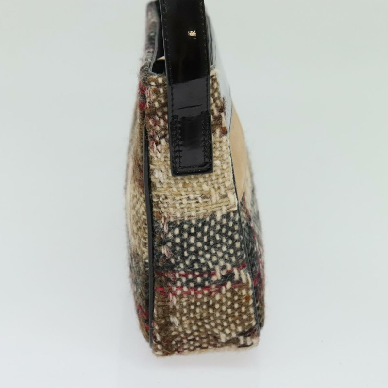 【日本直送】BURBERRY Nova 格紋單肩包 羊毛 棕金色 正品 138465-2