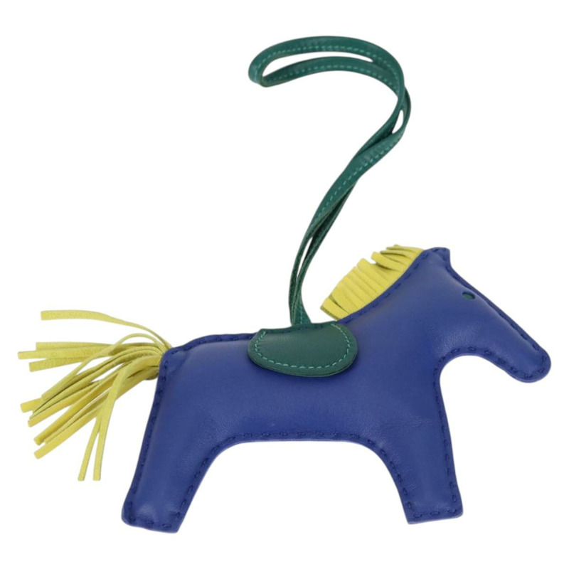 【日本直送】愛馬仕 Rodeo MM 皮革藍色吊飾，正品編號 138575M-1