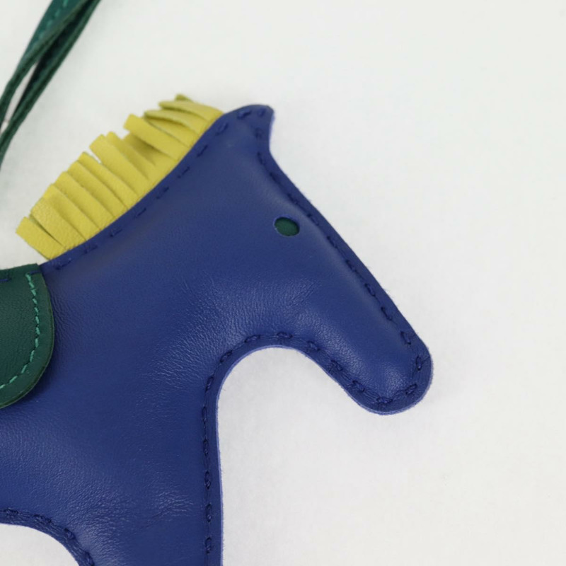 【日本直送】愛馬仕 Rodeo MM 皮革藍色吊飾，正品編號 138575M-3