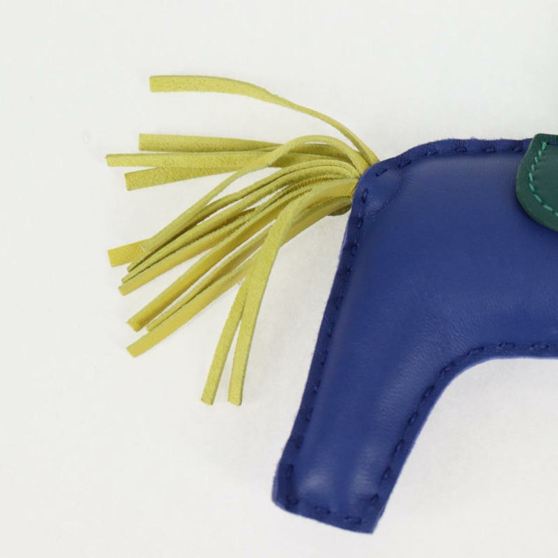 【日本直送】愛馬仕 Rodeo MM 皮革藍色吊飾，正品編號 138575M-5