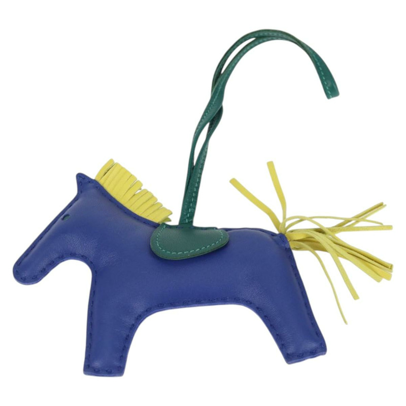 【日本直送】愛馬仕 Rodeo MM 皮革藍色吊飾，正品編號 138575M-6