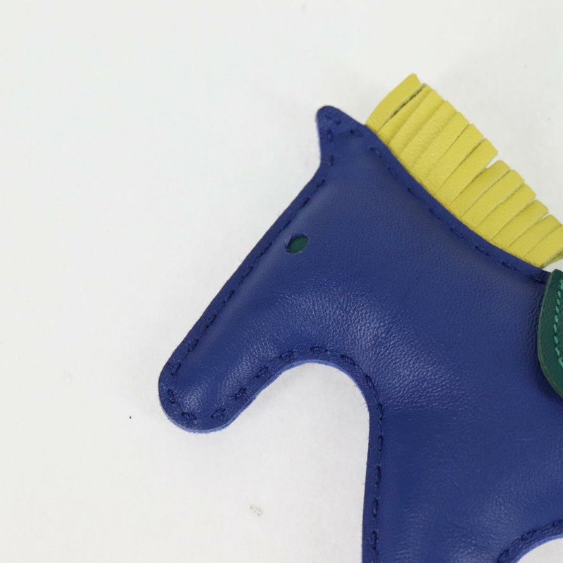 【日本直送】愛馬仕 Rodeo MM 皮革藍色吊飾，正品編號 138575M-8