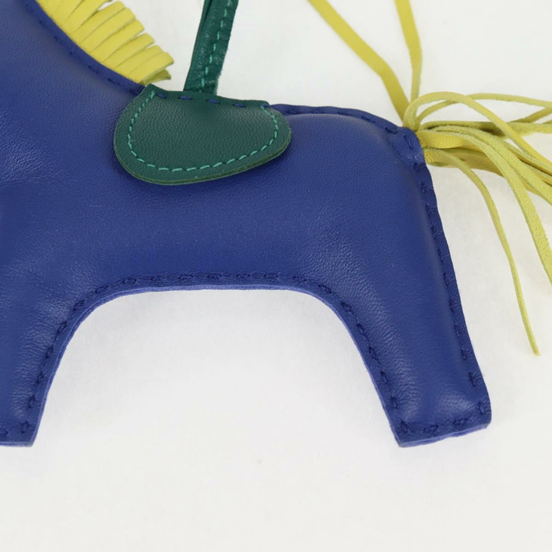 【日本直送】愛馬仕 Rodeo MM 皮革藍色吊飾，正品編號 138575M-9