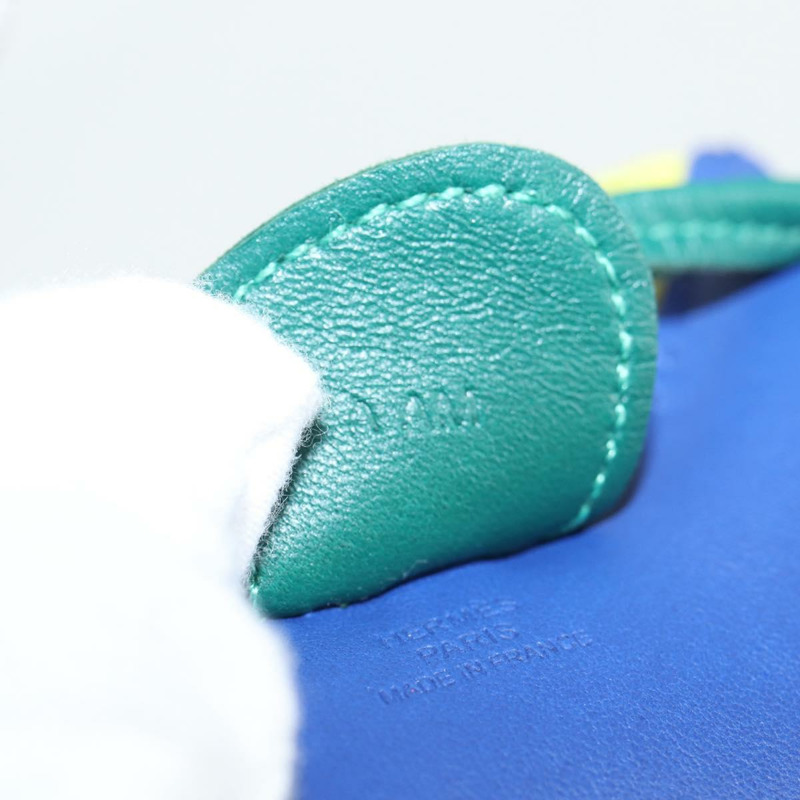 【日本直送】愛馬仕 Rodeo MM 皮革藍色吊飾，正品編號 138575M-12