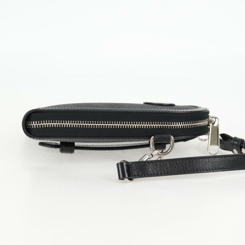 【日本直送】GUCCI GG Supreme 單肩包 PVC 黑色銀色 724357 正品 138571M-4