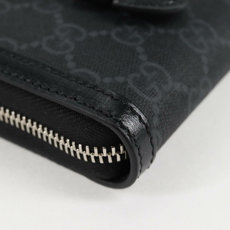 【日本直送】GUCCI GG Supreme 單肩包 PVC 黑色銀色 724357 正品 138571M-12