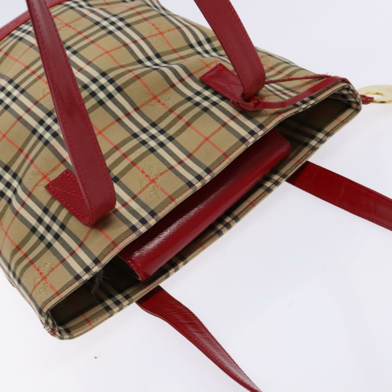 【日本直送】BURBERRY Nova 格紋手提包帆布米色金色正品 138832-5