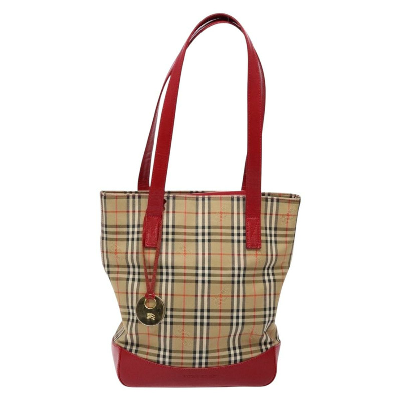 【日本直送】BURBERRY Nova 格紋手提包帆布米色金色正品 138832-12