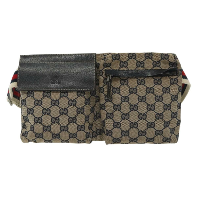 【日本直送】GUCCI GG 帆布雪莉線腰包紅色海軍藍 28566 正品 yk19246-1