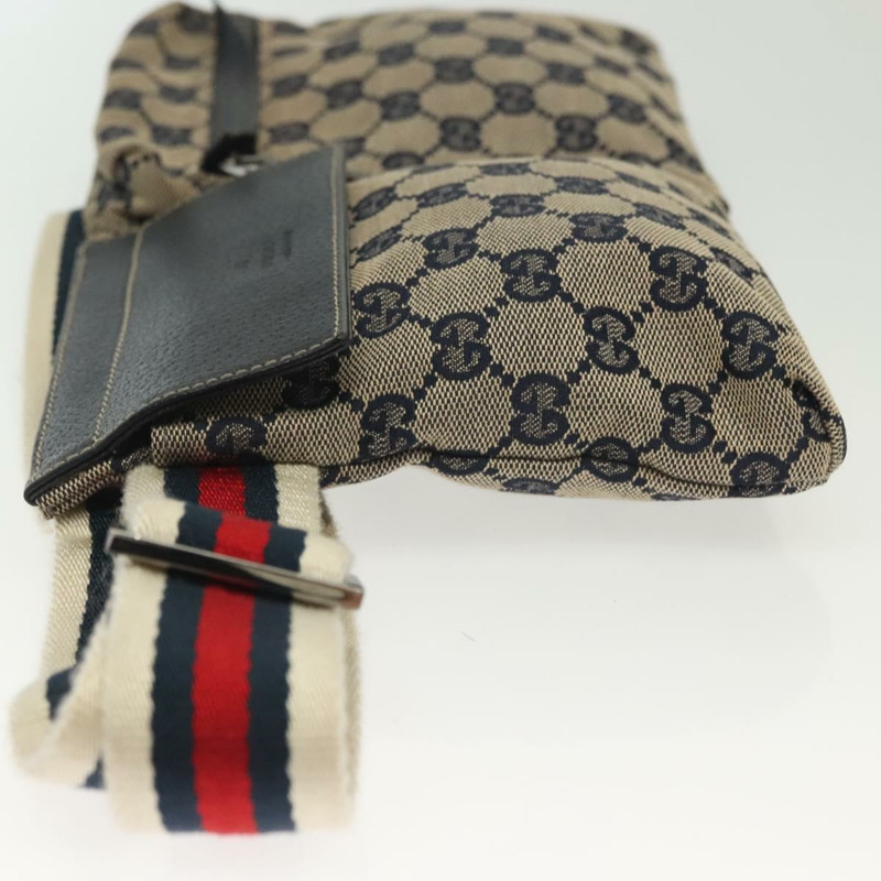 【日本直送】GUCCI GG 帆布雪莉線腰包紅色海軍藍 28566 正品 yk19246-4