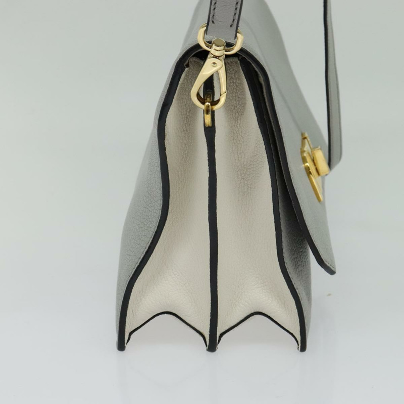 【日本直送】Miu Miu 手提包 皮革 2 向 灰金色 正品 yk19199V-2