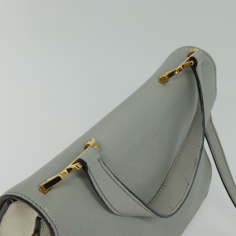 【日本直送】Miu Miu 手提包 皮革 2 向 灰金色 正品 yk19199V-5