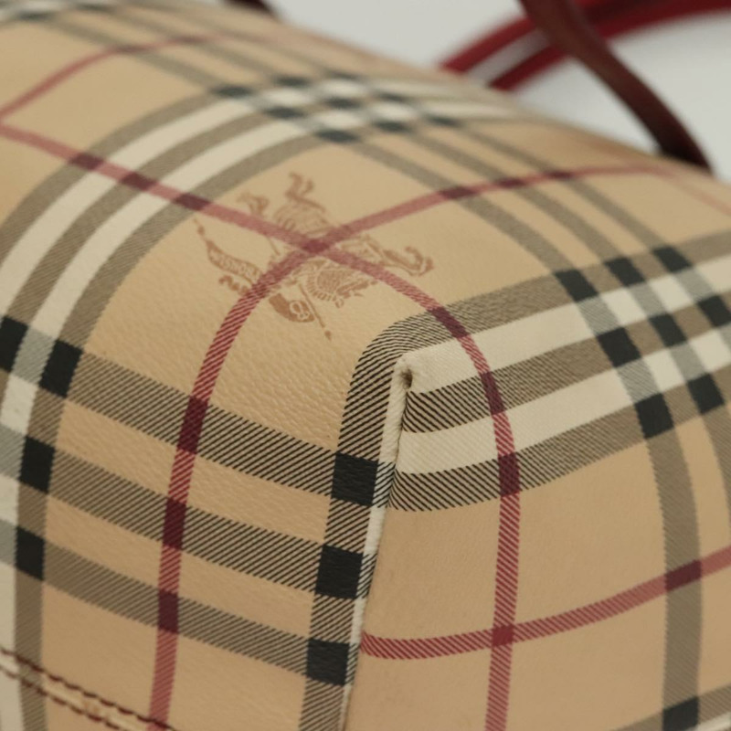 【日本直送】BURBERRY Nova 格紋托特包 PVC 米色金色 正品 138833-13