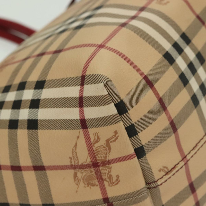 【日本直送】BURBERRY Nova 格紋托特包 PVC 米色金色 正品 138833-14