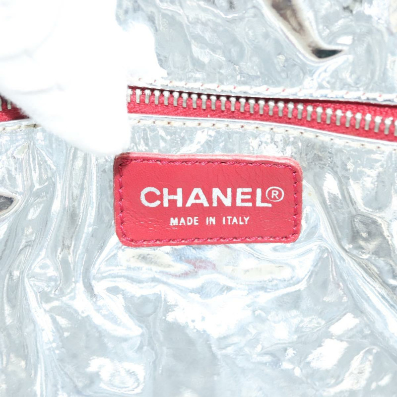 【日本直送】香奈兒 Choco Bar 系列鏈條手提包 帆布海軍藍銀色 CC 正品 138802-17