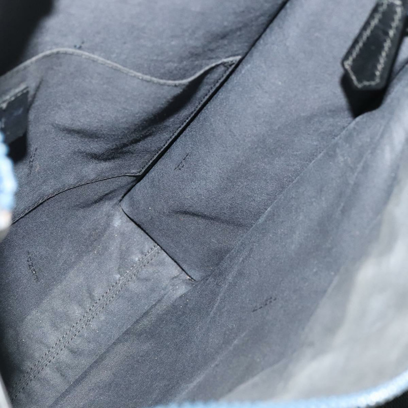 【日本直送】FENDI Zucca 帆布單肩包 PVC 藍色銀色 正品 bs28711-17