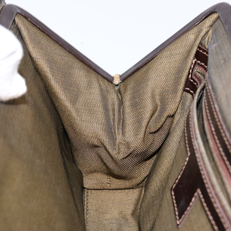 【日本直送】FENDI Zucca 帆布手提包 黑棕色 正品 138624-20