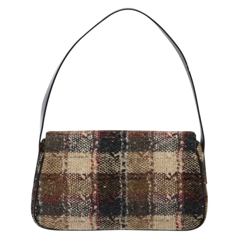 【日本直送】BURBERRY Nova 格紋肩背包 羊毛 米色 正品 137662-1