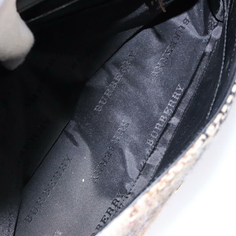 【日本直送】BURBERRY Nova 格紋肩背包 羊毛 米色 正品 137662-10