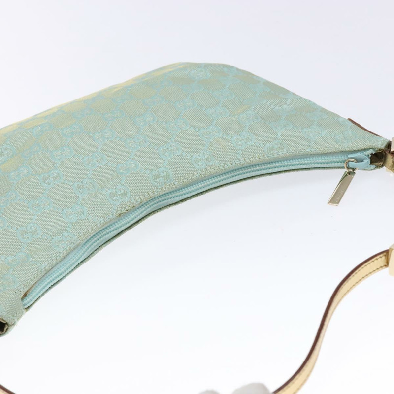 【日本直送】GUCCI GG 帆布配件袋淺藍金色 005 0813 正品 ki5876-5