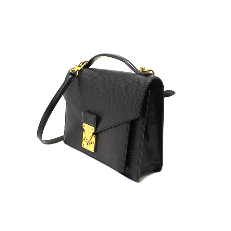 Louis Vuitton Black Epi Leather Monceau Bag-2