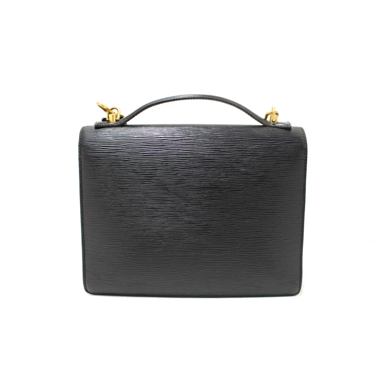Louis Vuitton Black Epi Leather Monceau Bag-3