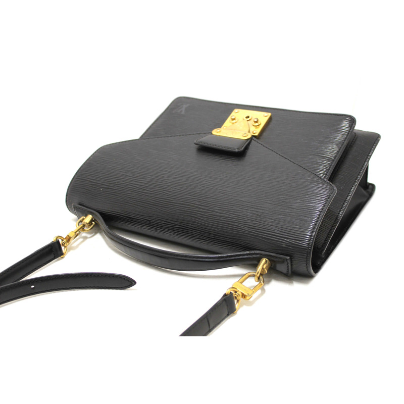 Louis Vuitton Black Epi Leather Monceau Bag-11