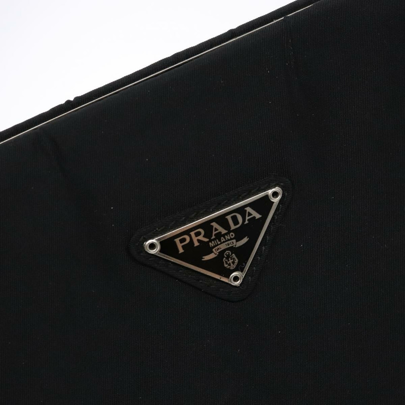 【日本直送】PRADA 單肩包 尼龍琺瑯 黑銀 正品 bs28691-16