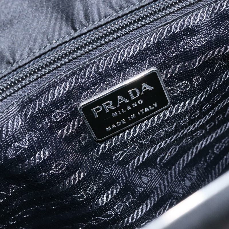 【日本直送】PRADA 單肩包 尼龍琺瑯 黑銀 正品 bs28691-17