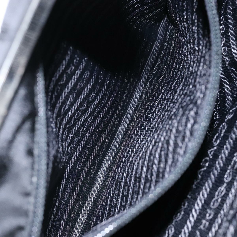 【日本直送】PRADA 單肩包 尼龍琺瑯 黑銀 正品 bs28691-20
