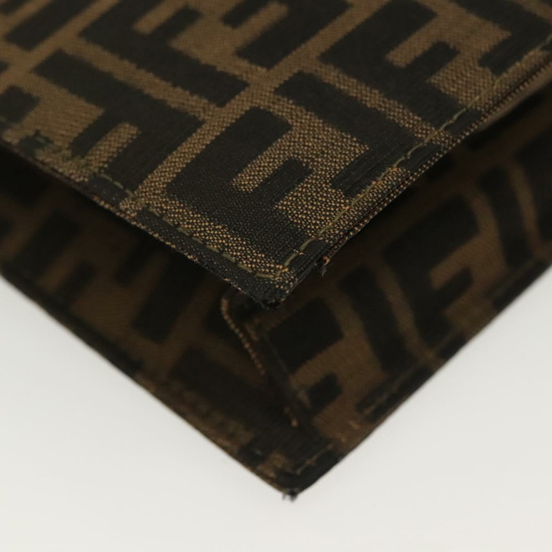 【日本直送】FENDI Zucca 帆布單肩包 黑棕色 正品 129768-15