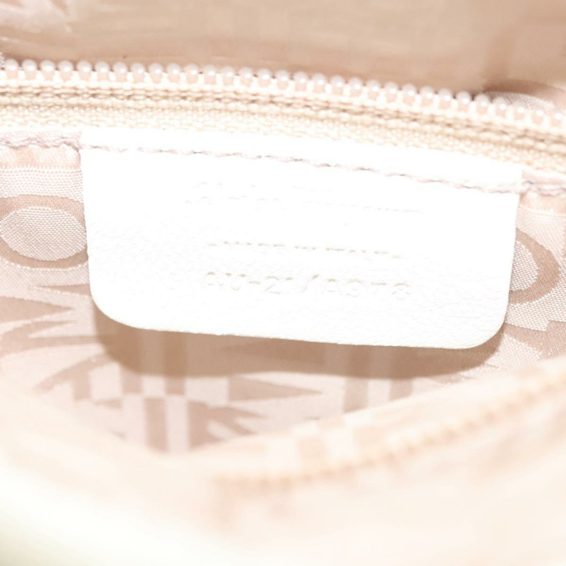 【日本直送】Salvatore Ferragamo Vala 手提包 皮革 白銀 正品 139276-11