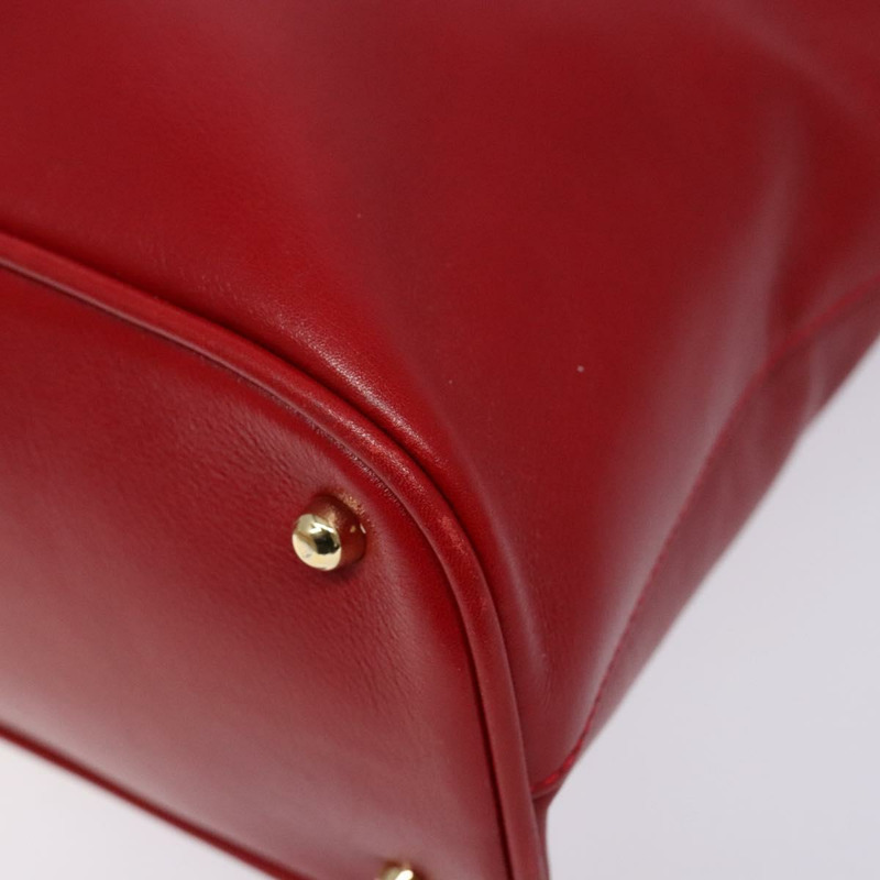 【日本直送】GUCCI 竹節手提包 皮革 2 向 紅金色 000 2214 0289 正品 139463-11