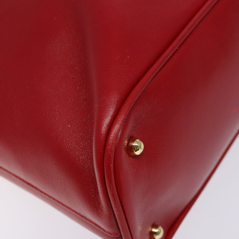 【日本直送】GUCCI 竹節手提包 皮革 2 向 紅金色 000 2214 0289 正品 139463-12