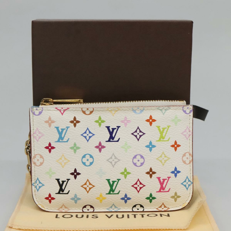 【日本直送】路易威登 (LOUISVUITTON) 多色 Pochette Cles NM 零錢包 白色 M93734 LV 授權 139203V-11