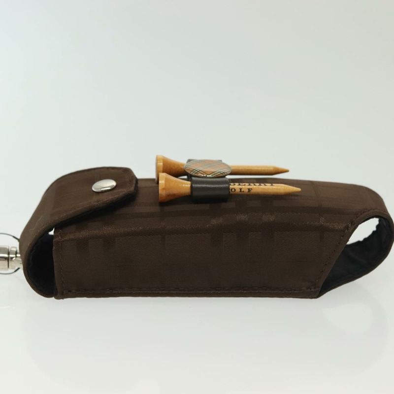 【日本直送】BURBERRY 高爾夫球盒 尼龍 棕色 銀色 正品 138917-2
