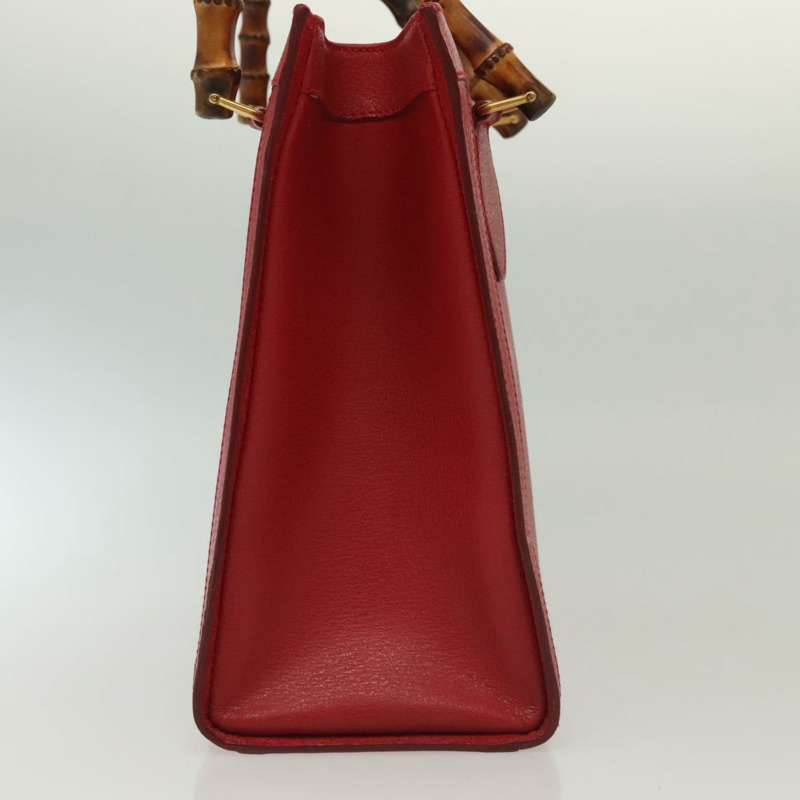 【日本直送】GUCCI 竹節手提包 皮革 紅金色 002 2865 0260 正品 ep10194-4