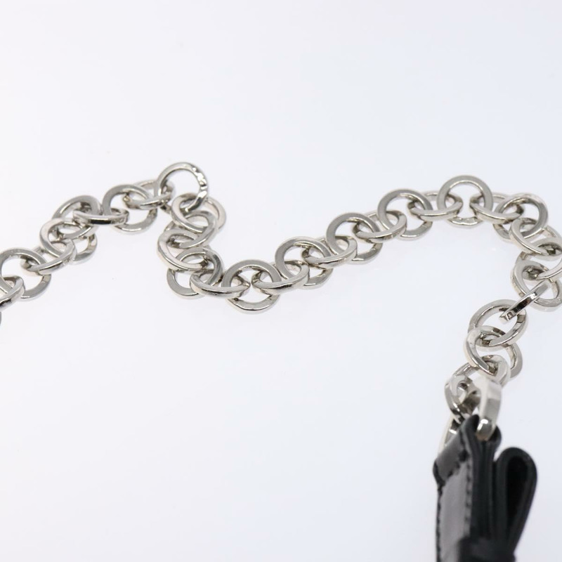 【日本直送】Salvatore Ferragamo 鏈 Gancini 單肩包 琺瑯 黑銀 正品 138867-7