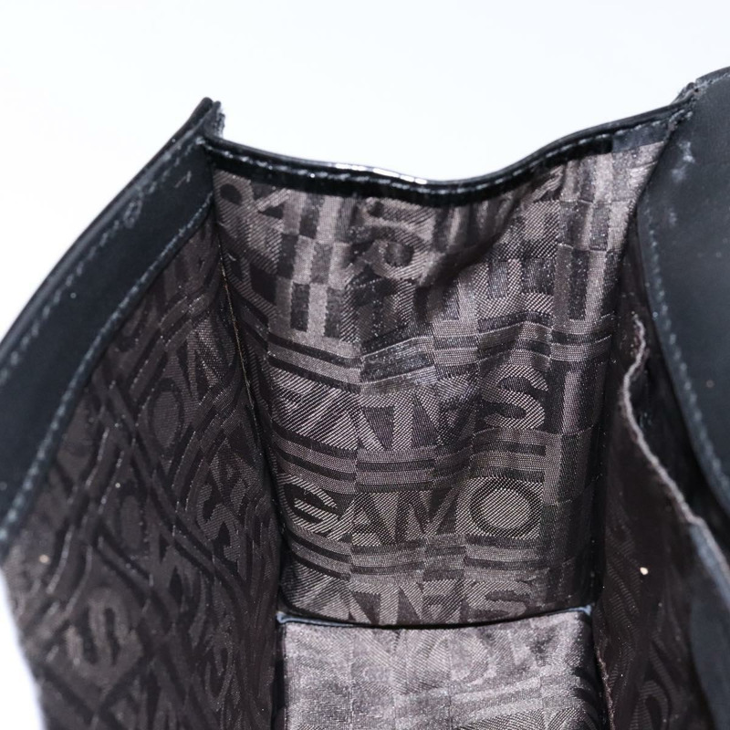 【日本直送】Salvatore Ferragamo 鏈 Gancini 單肩包 琺瑯 黑銀 正品 138867-18