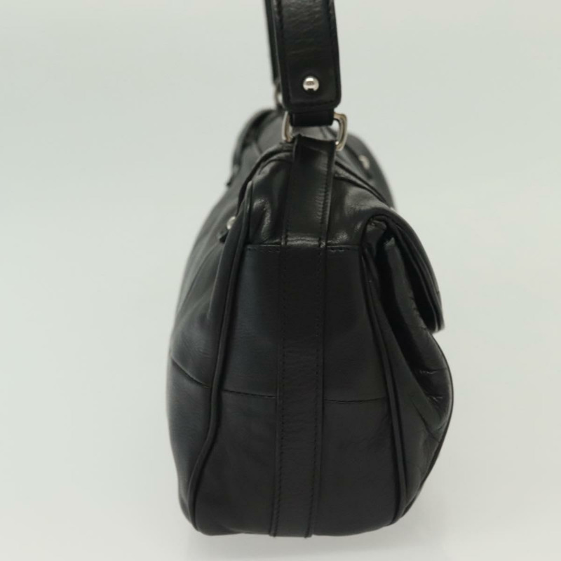 【日本直送】Salvatore Ferragamo Gancini 手提包 皮革 黑銀 正品 138873-3