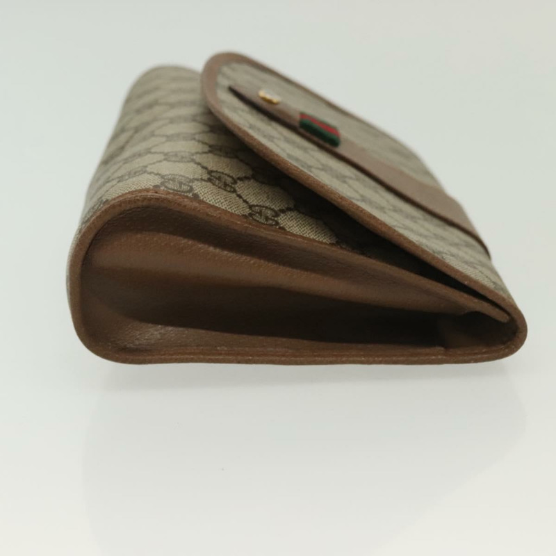 【日本直送】GUCCI GG Supreme 織帶雪莉線手拿包 PVC 米紅色 89 01 030 正品 ep10148-3