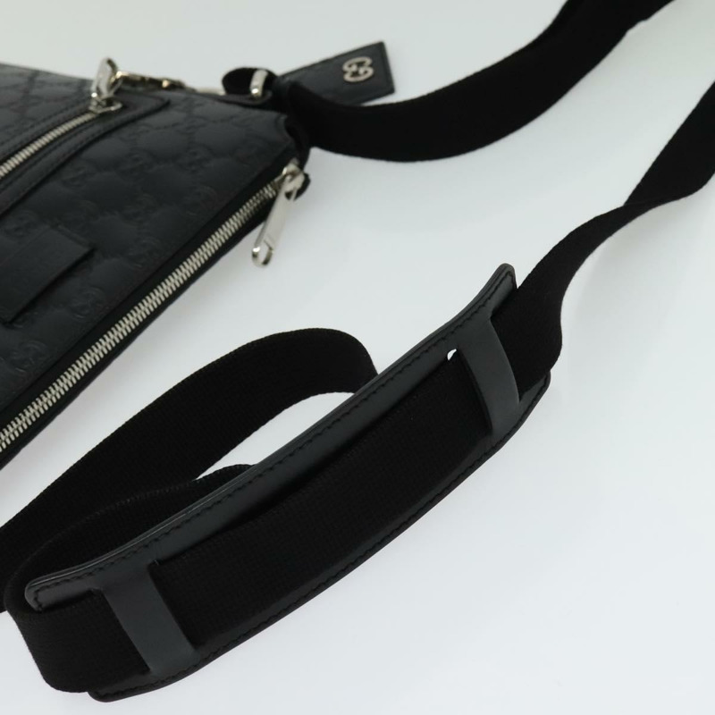 【日本直送】GUCCI GG 帆布 Guccissima 單肩包 皮革 銀色 黑色 406410 正品 137990-6