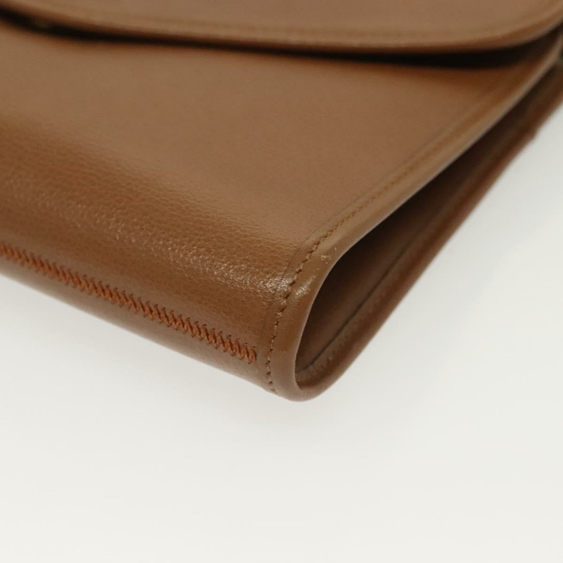 【日本直送】Christian Dior 鏈條肩背包 皮革 棕色 金色 正品 137909-10