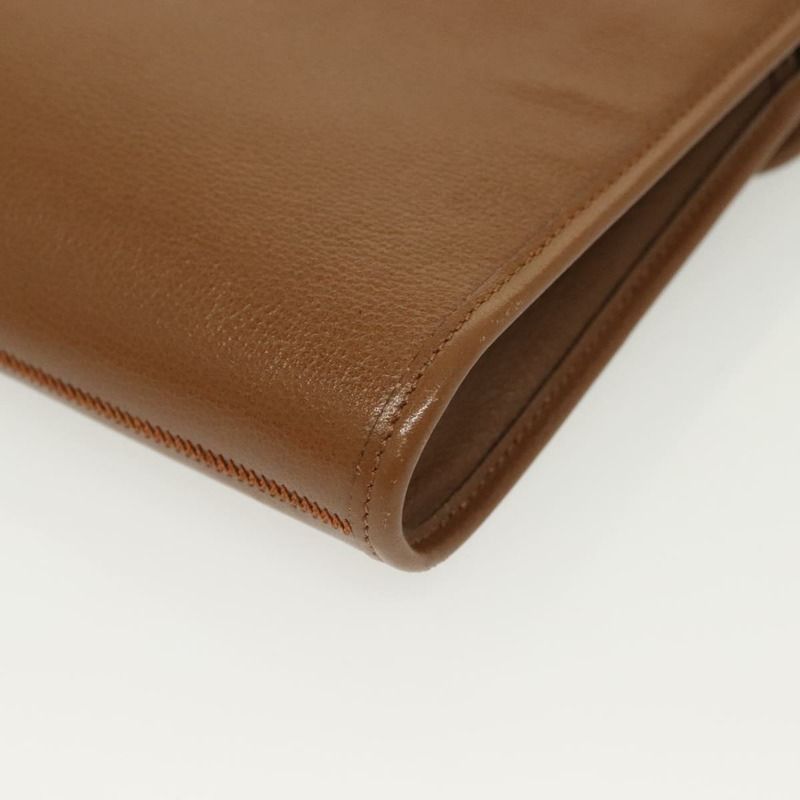 【日本直送】Christian Dior 鏈條肩背包 皮革 棕色 金色 正品 137909-12