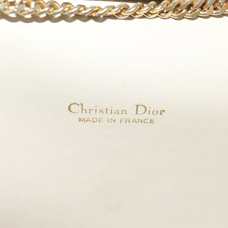 【日本直送】Christian Dior 鏈條肩背包 皮革 棕色 金色 正品 137909-15