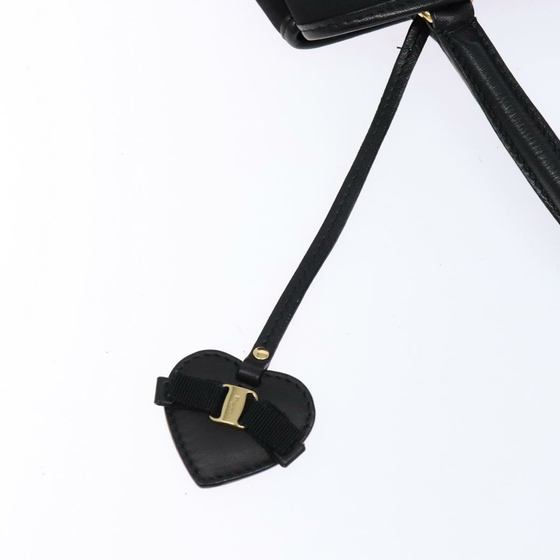 【日本直送】Salvatore Ferragamo Vala 手提包 尼龍 黑金 正品 hk2909-9