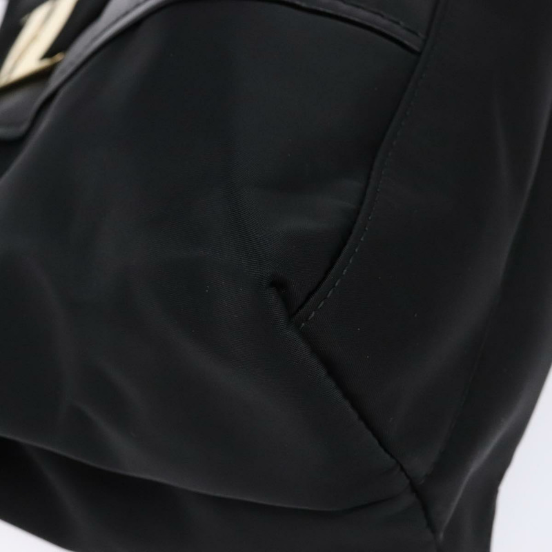 【日本直送】Salvatore Ferragamo Vala 手提包 尼龍 黑金 正品 hk2909-14