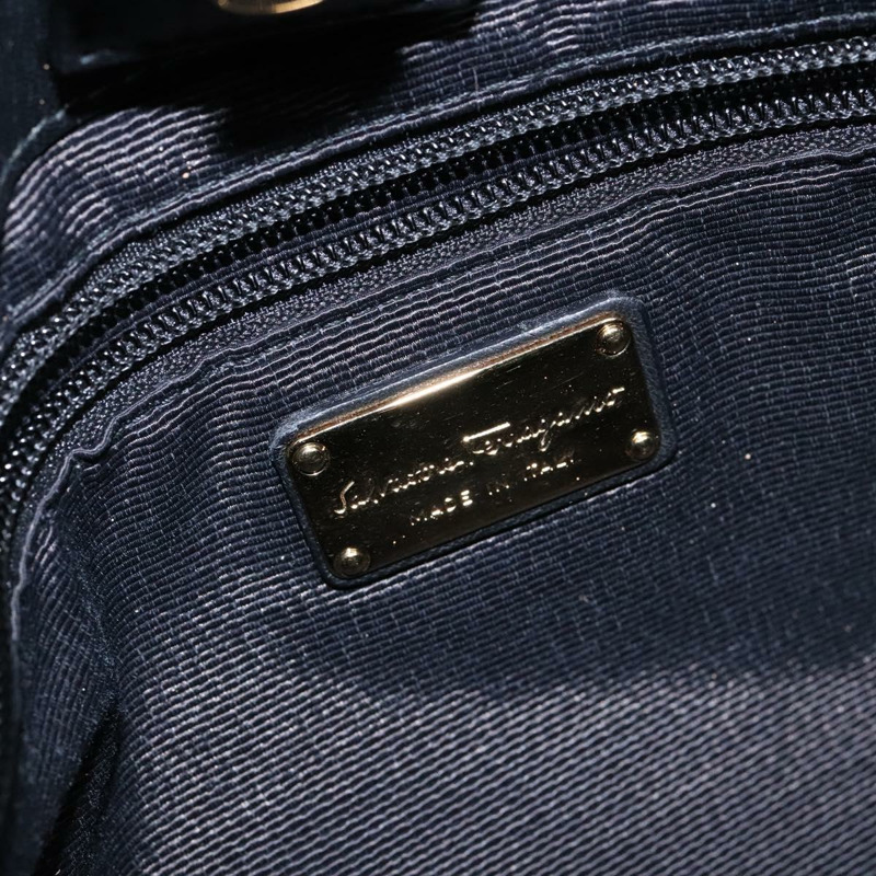 【日本直送】Salvatore Ferragamo Vala 手提包 尼龍 黑金 正品 hk2909-17